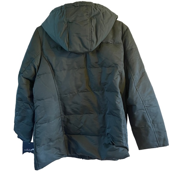 NWT ARTIC EXPEDITION WINTER COAT dark green down size 1X removable hood - Picture 5 of 16